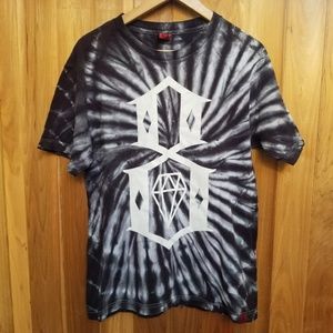 Rebel8 dark tye dye logo t